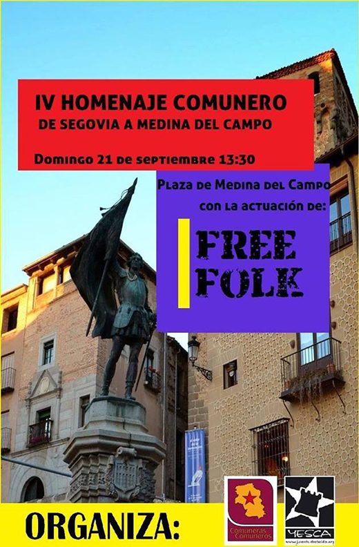 Cartel homenaje en Segovia